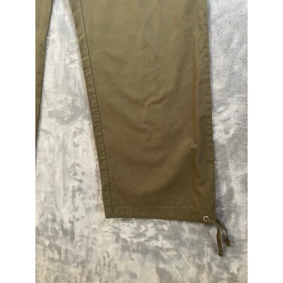 NWT wide leg cargo army green pants utility casual 10 Large H&M menswear baggy - Picture 5 of 11